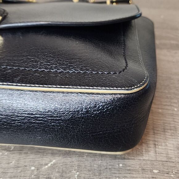 Marc Jacobs Polly Bag Black Leather Gold Chain Shoulder Crossbody Purse - Picture 13 of 16